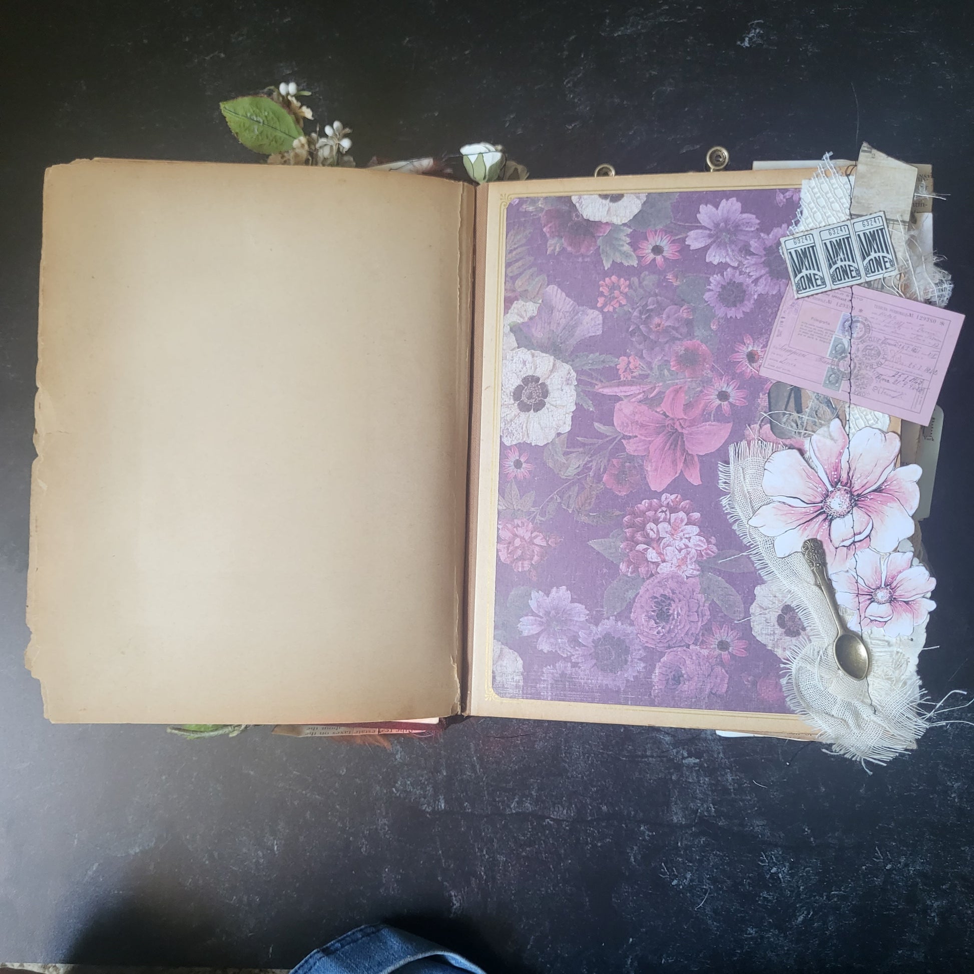 Over 100yr Old Journal Handmade Art Diary Photo Album