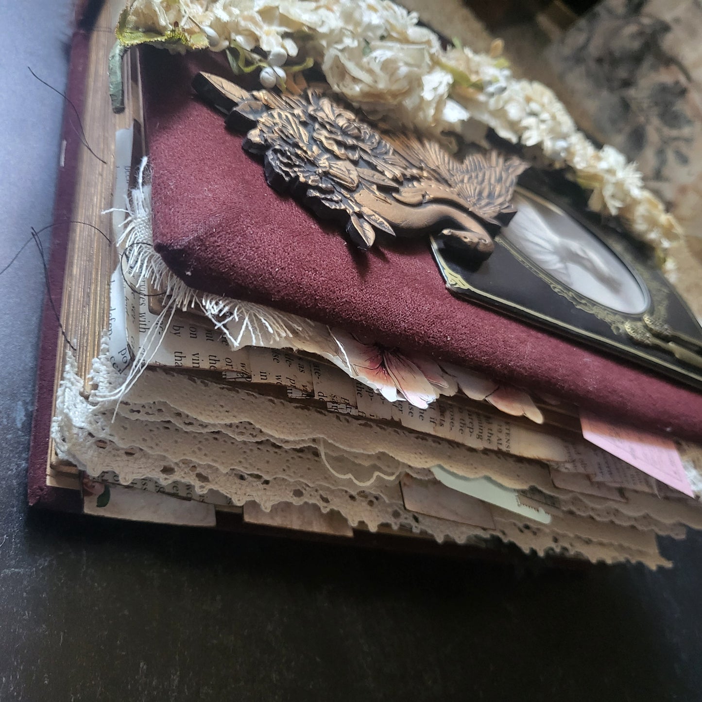 Over 100yr Old Journal Handmade Art Diary Photo Album